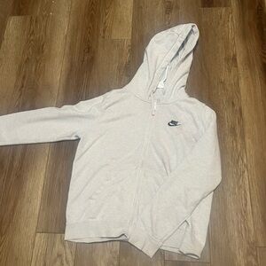 Nike Light Gray Hoodie with Logo